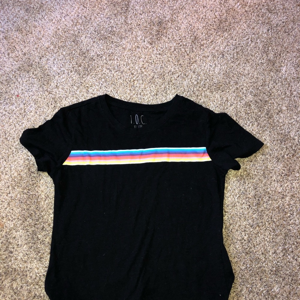 Black shirt with stripes